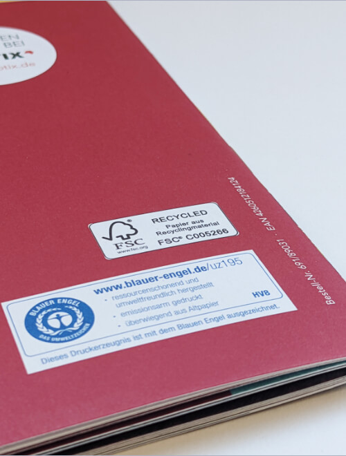 Broschüre mit Öko Zertifikaten von www.boxsys.de