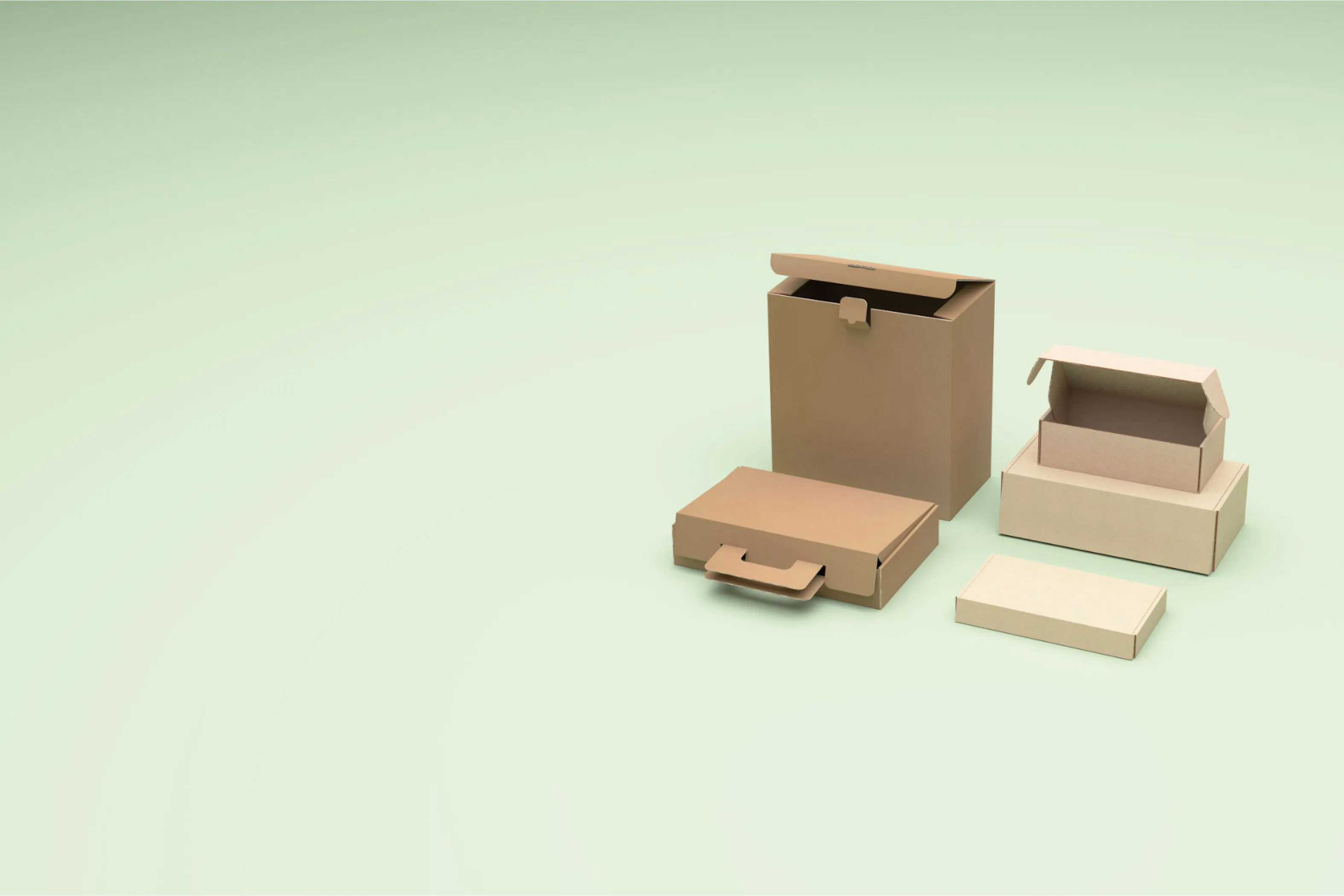 Boxsys Bild mit verschiedenen Ökoverpackungen
