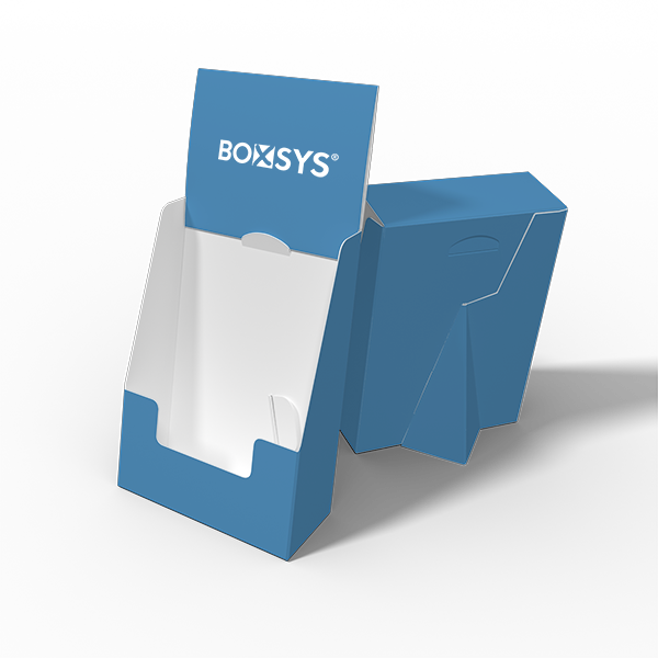 Boxsys Prospektständer mit Topschild
und Ausstanzung