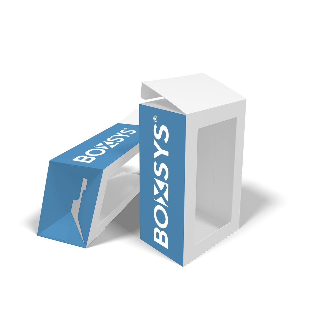 Faltschachtel mit Automatikboden und Fenster von www.boxsys.de