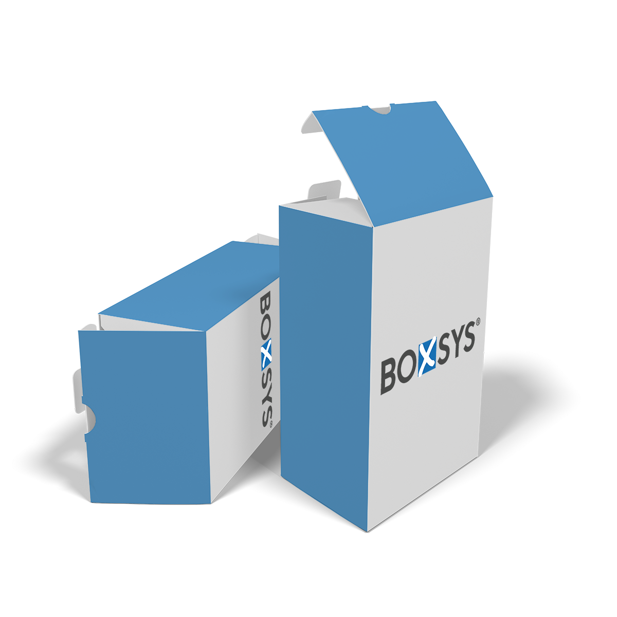Faltschachtel mit Einstecklaschen und Sicherheitsverschluss von www.boxsys.de