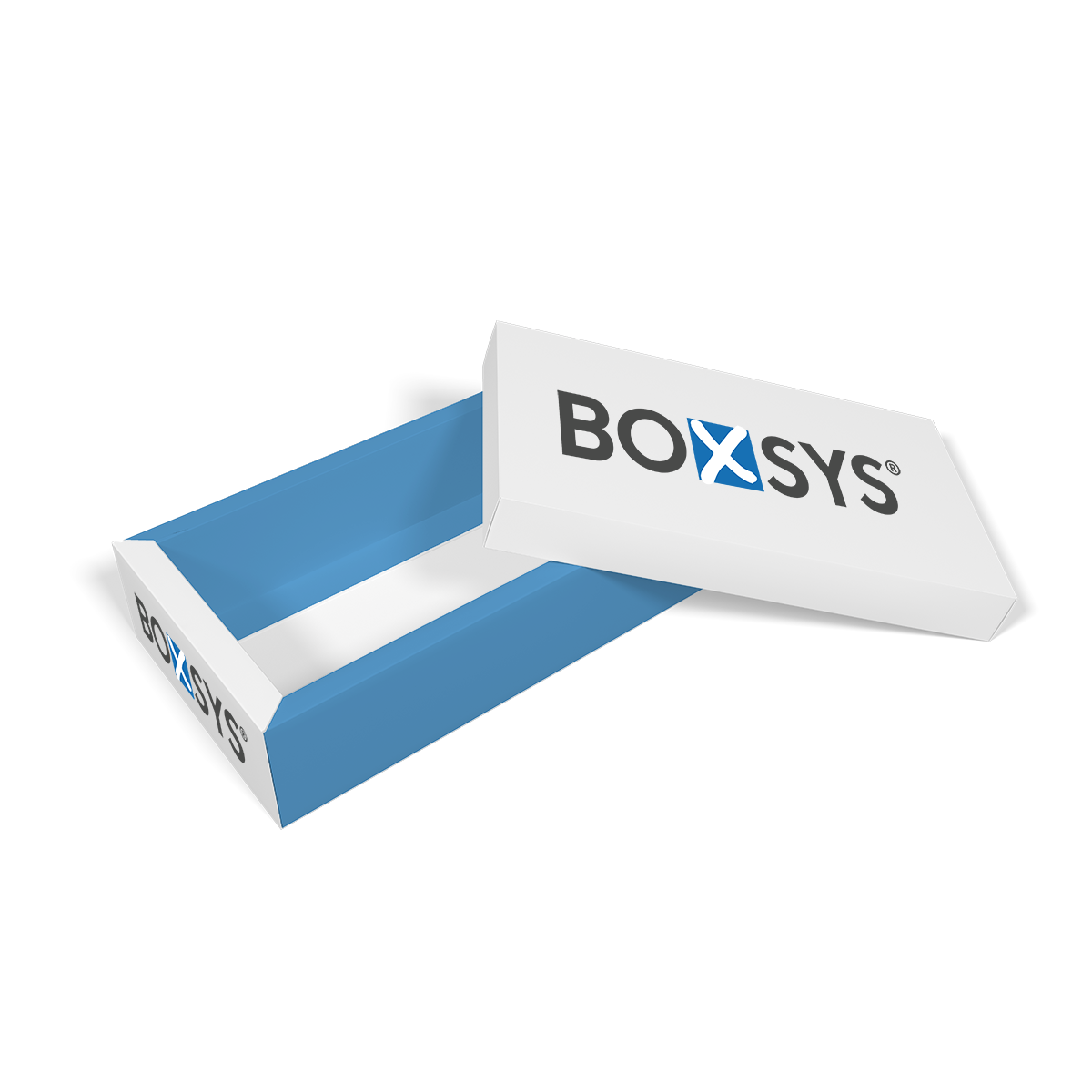 Stülpdeckelkarton mit Hohlkammerrand und verkürztem Deckel von www.boxsys.de