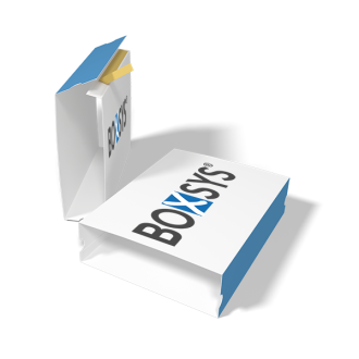 Banderole zum Kleben mit Grifflöchern auf www.boxsys.de