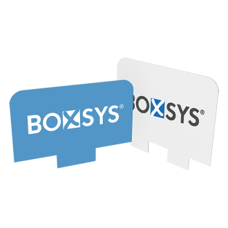 Topschild mit Einsteckfüßen auf www.boxsys.de