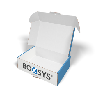 Versandkarton mit Einstecklaschen und Sperrverschluss von www.boxsys.de