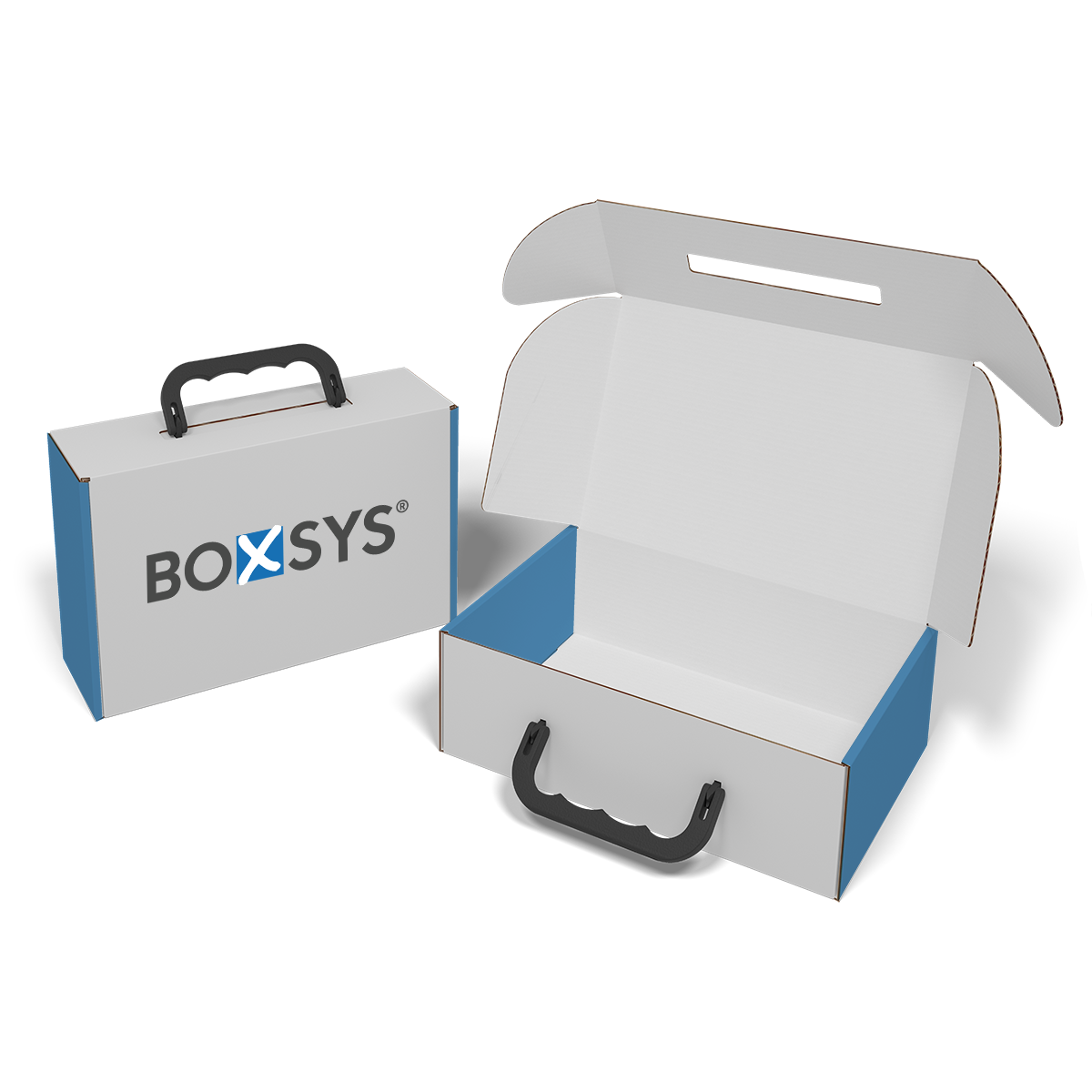 Pappkoffer mit Griff aus Kunststoff von www.boxsys.de