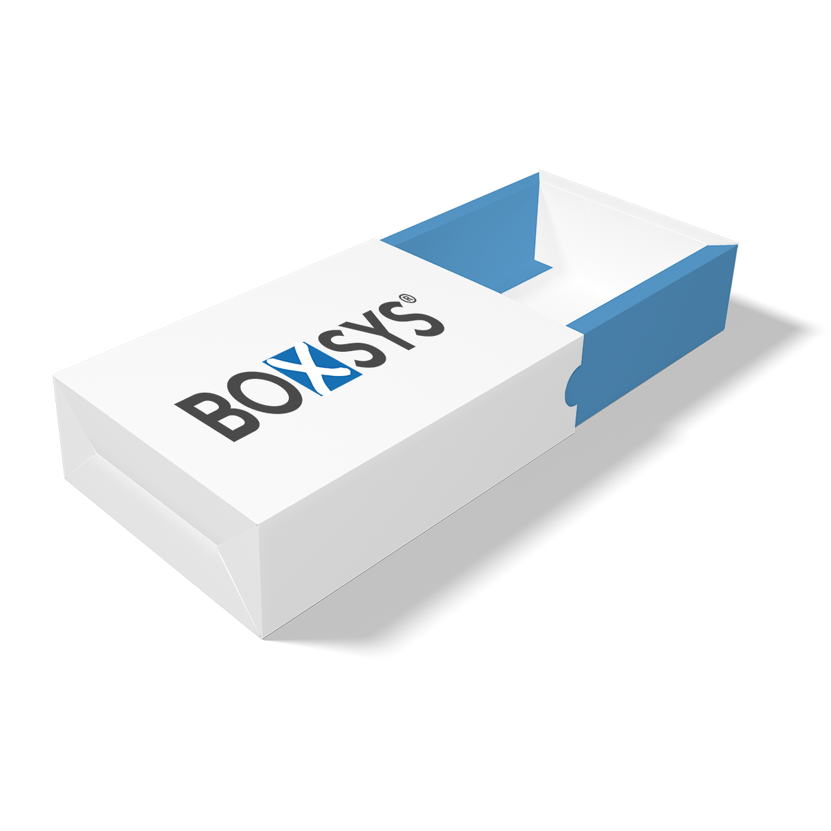 Schiebeschachtel mit Hohlkammerrand und Schuber mit Grifflöchern von www.boxsys.de
