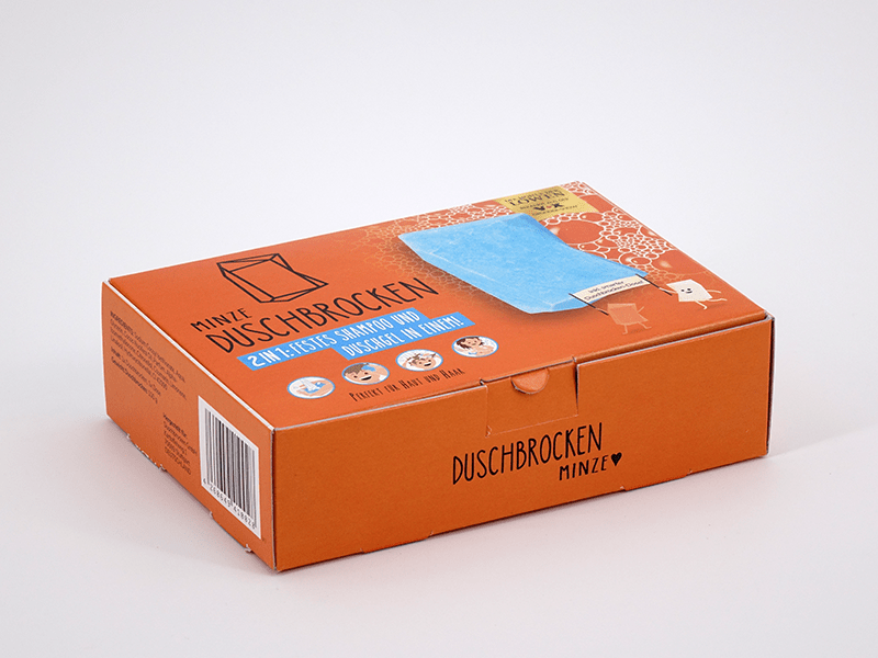 Produktverpackung für Öko Seife